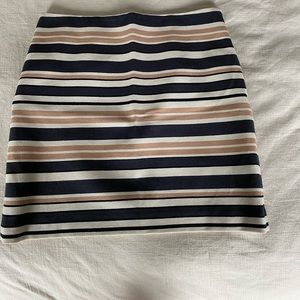 Striped pencil skirt